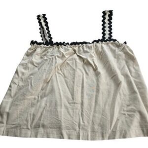 😀 🆕️ *NWT* 4Our Dreamers - Women's Tank -‎ XL - Linen & Rylon - Black Detail